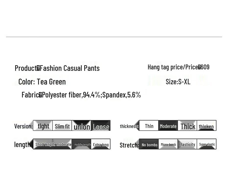 Demana Women's Spring Autumn Mid-Waist Straight-Leg Casual Trousers