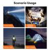 Dual Head Flashlight Mini Keychain Light Rechargeable 7 Modes Outdoor Camping Emergency Lamp Portable Backpack Pocket Lights