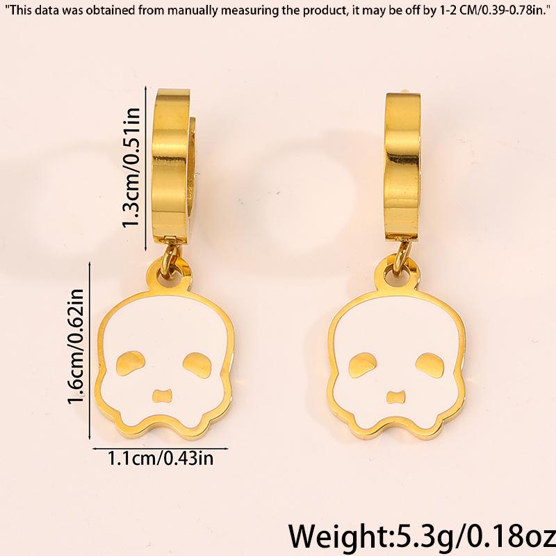 Luxurious Halloween Stainless Steel Pumpkin, Skull & Mummy Earrings