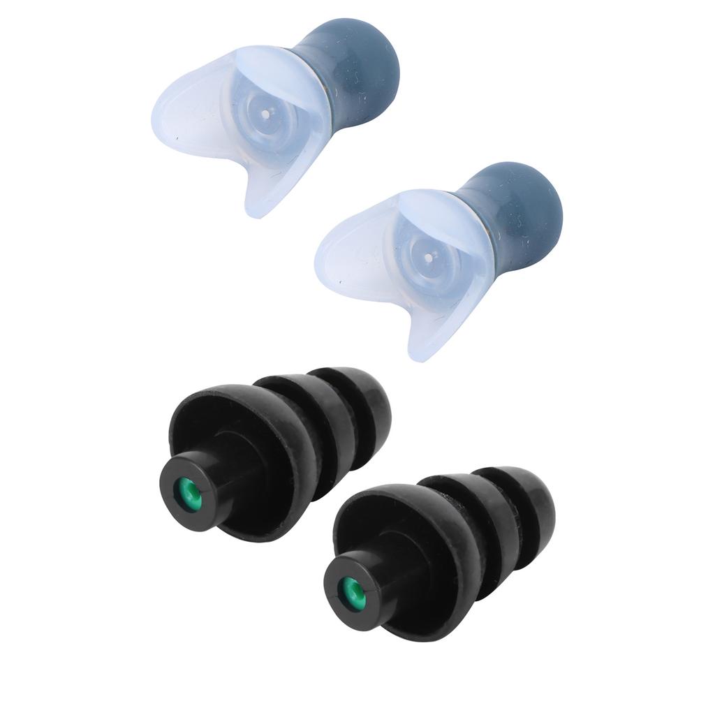 Waterproof Ear Plugs with Filter Noise Reduction Reusable Earplug Protector for Swimming