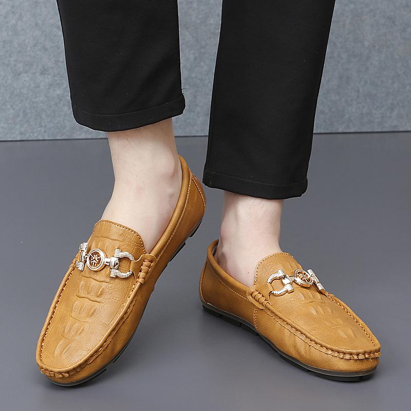 Weiße Herren Loafer Pu Leder Square Toe Slip-On Business Herren Freizeitschuhe Handgefertigte Schuhe Größe 38-47 Herrenschuhe