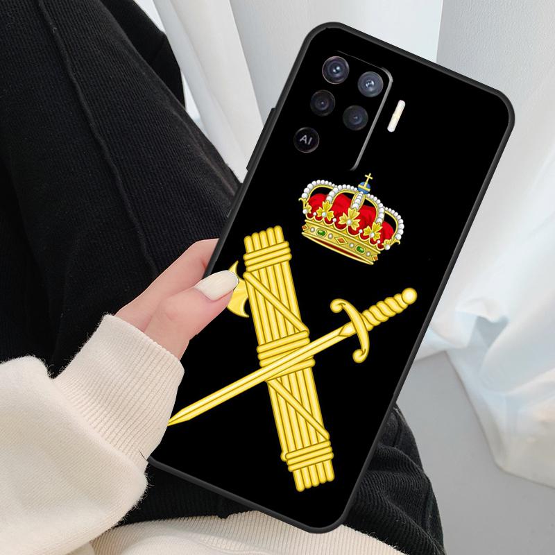 Logo Police Nationale Espagnole Étui Pour Oppo A18 A38 A58 A78 A98 A80 A60 A40 A96 A76 A16 A94 A74 A54 A15 A17 A57 A77 A5 Pro