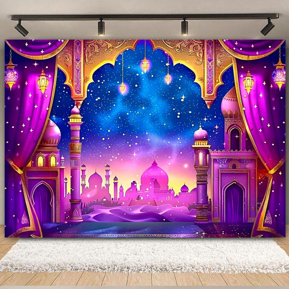 Festa di Compleanno Notti Arabe Marocchine Sfondo Decorazioni Aladdin Sfondo Fotografico Banner per Baby Shower Studio Fotografico Accessori