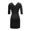 Women's Stylish Seven-point Sleeve V-neck  Dinner Party Dress