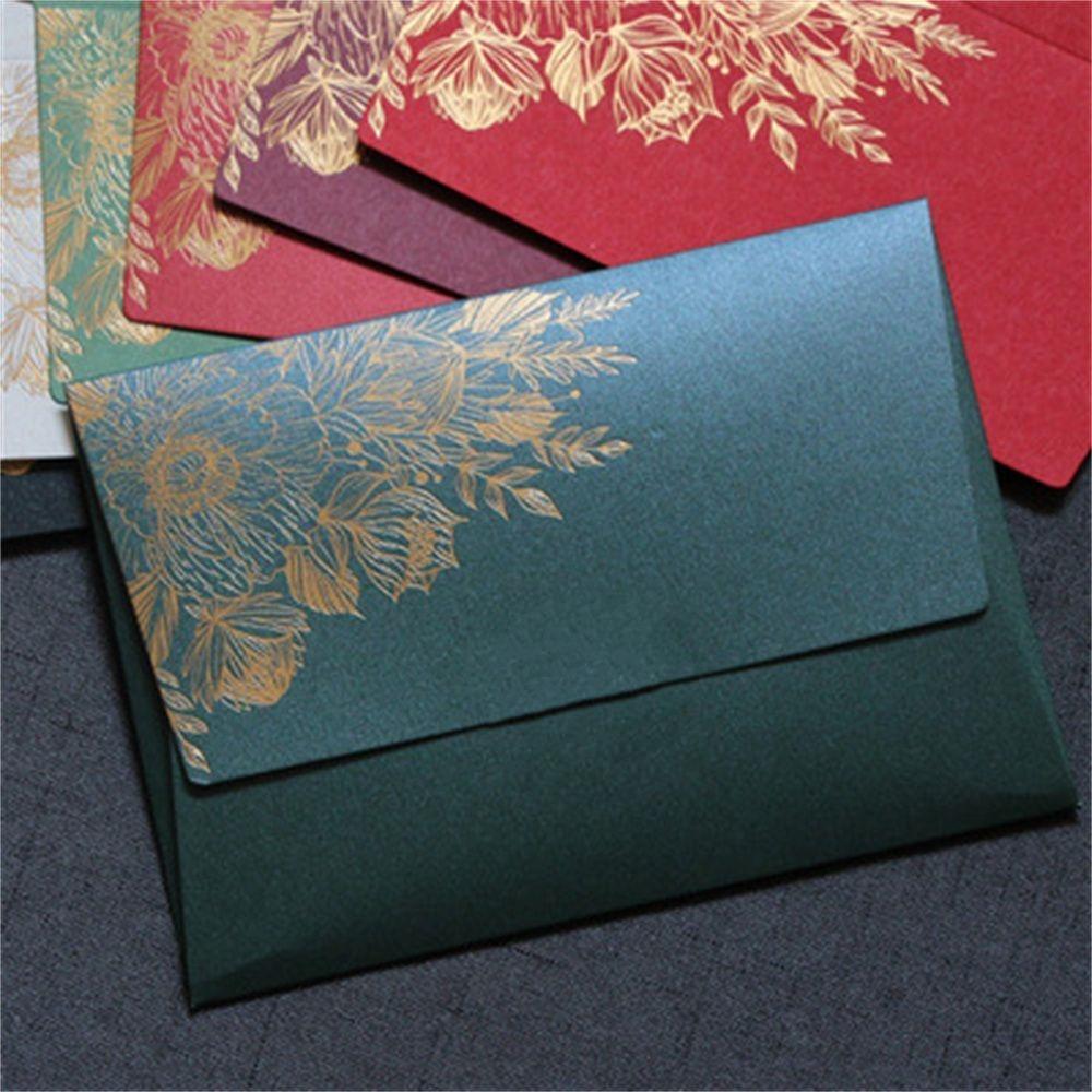 Card Vintage Bronzing Pattern Wedding Envelopes Invitation Card Paper Envelopes Envelope Bag