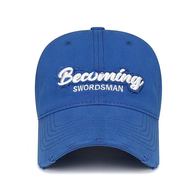 Outdoor Cap Women's Youth Hole Patch Baseball Cap Embroidery Sunhat