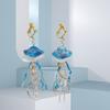 Boucles d'oreilles élégantes méduses bleues faites à la main, artisanat à partir de matériaux acryliques pour les sorties décontractées et les vacances à la plage, usage quotidien