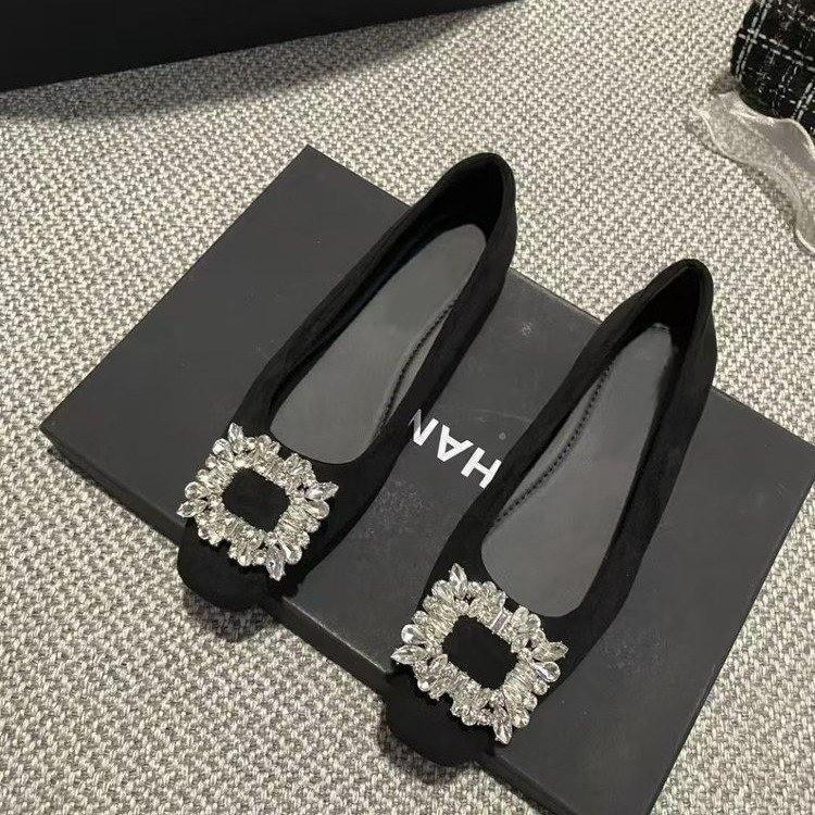 

Квадратная головка неглубокий носок одинарные туфли женские плоская подошва 2025 новые летние туфли французский темперамент стразы французские черные женские туфли 40 чёрный