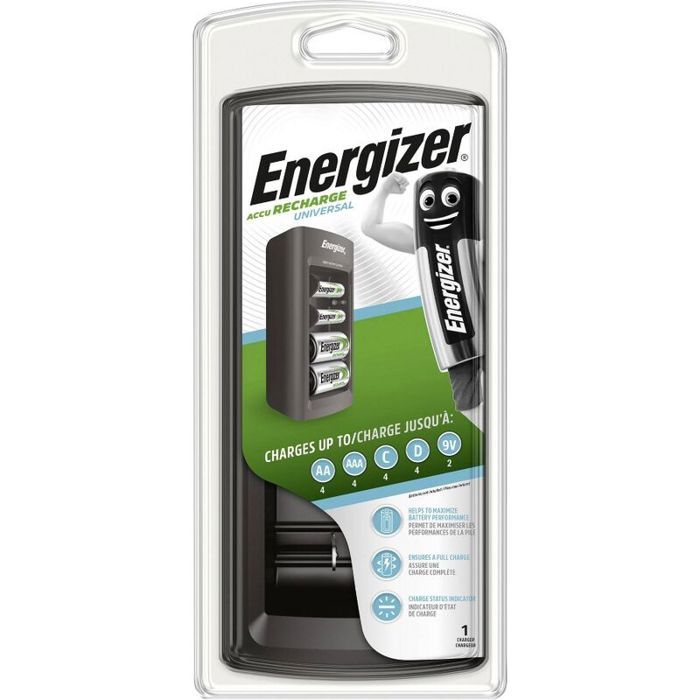Chargeur De Piles - ENERGIZER - Universal - NiMH - LED Indicateur - 5 Tailles Compatibles