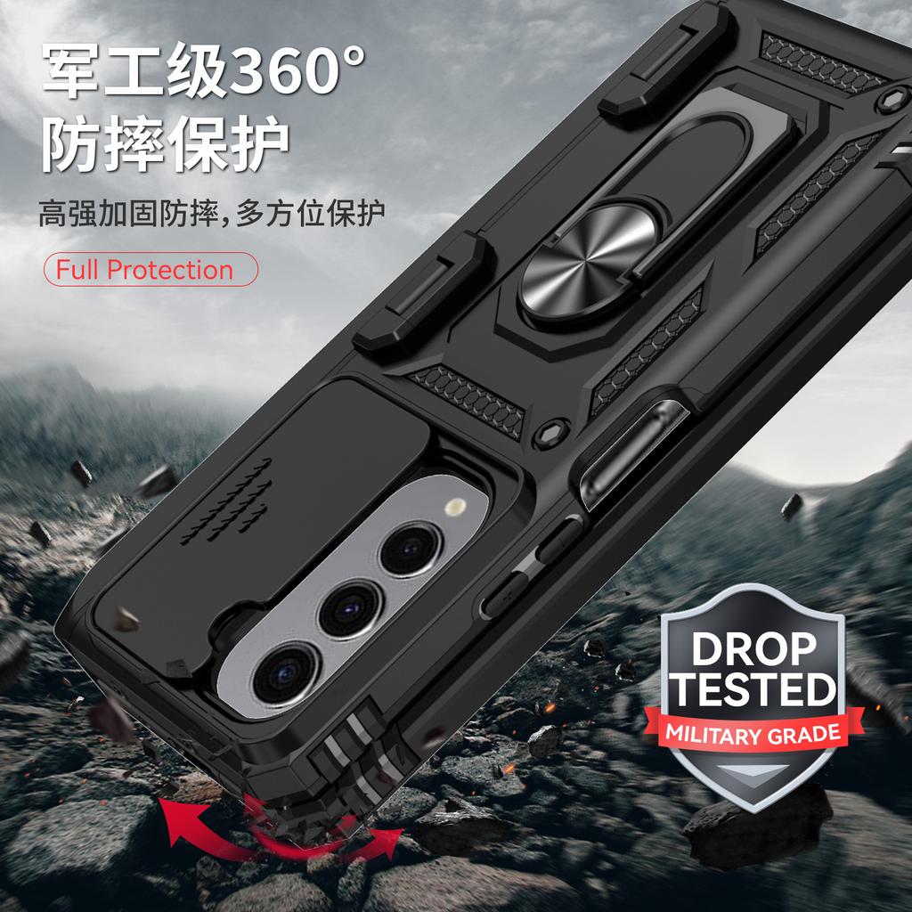 Sergeant Window Push Suitable for Samsung Galaxy Z Fold1 Mobile Phone Case Folding Screen Anti-drop Slide Bracket Protective Case
