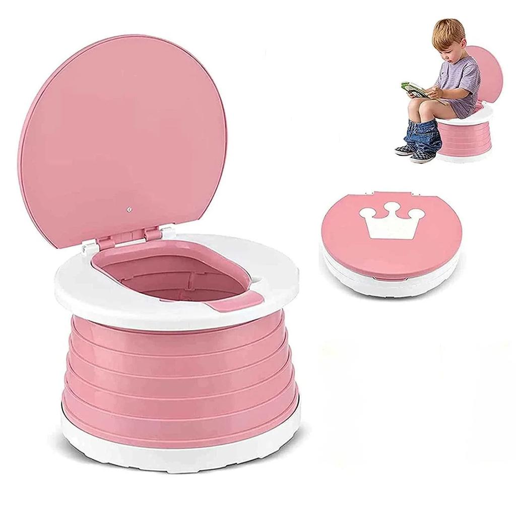 New 2-in-1 Children's Folding Toilet Portable Children's Travel Toilet Car Baby Toilet Potty Training Seat Suitable for Camping