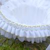Princess Style Decorative Storage Basket With Metallic Accent Perfect For Bridal Showers Anniversaries And Photo Props