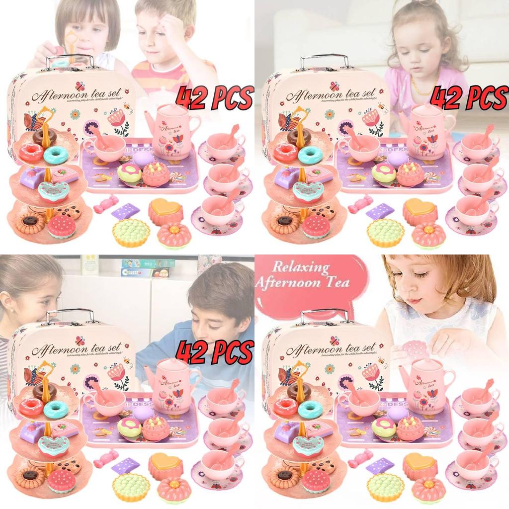 Delightful Pretend Play Kitchen Set With Realistic Food And Dessert Accessories Gift Box