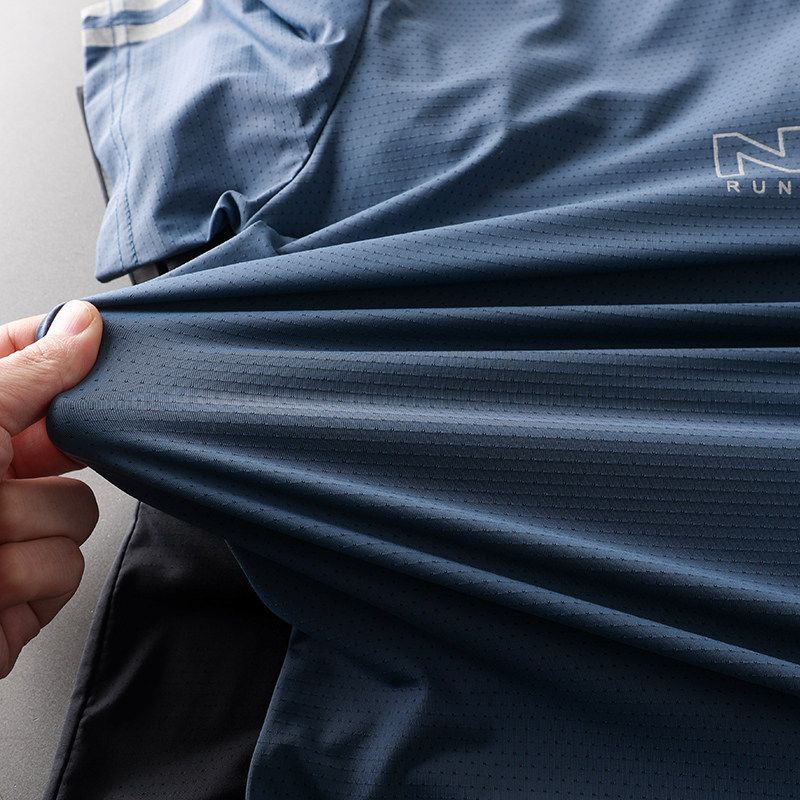 Cut Label Plus Size Quick-Drying Mesh Short Sleeve Export T-Shirt