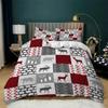 Red Christmas Duvet Cover Santa Claus Snowman Twin King Bedding Set Microfiber 2/3Pcs Cartoon Comforter Cover With Pillowcases