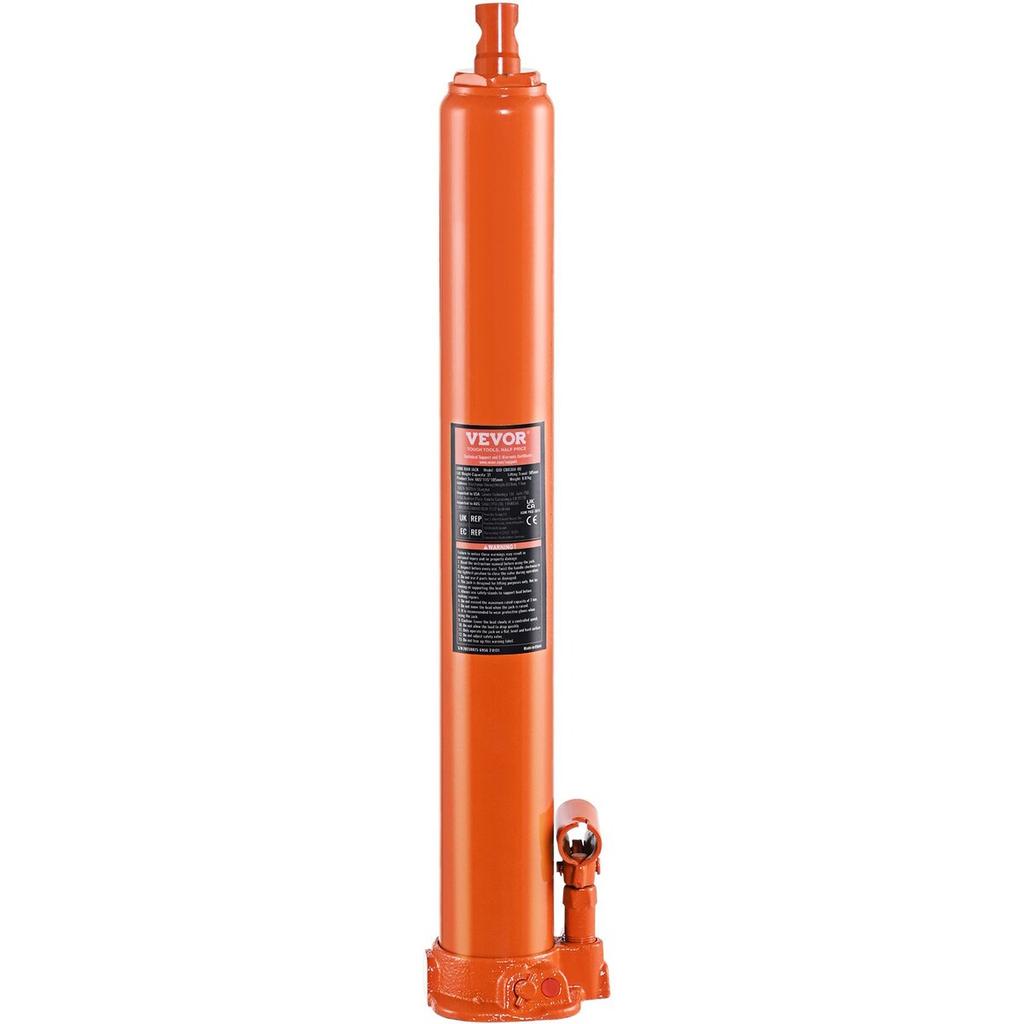 Hydraulic Long Ram Jack, 4 Ton Engine Hoist Cylinder with Single Piston Pump And Flat Base, Hydraulic Ram Cylinder for Engine Lift Hoists, Hydraulic