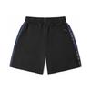 Vans Logo Print Elastic Drawstring Straight Leg Shorts Women Shorts Black VN0A7Q28BLK