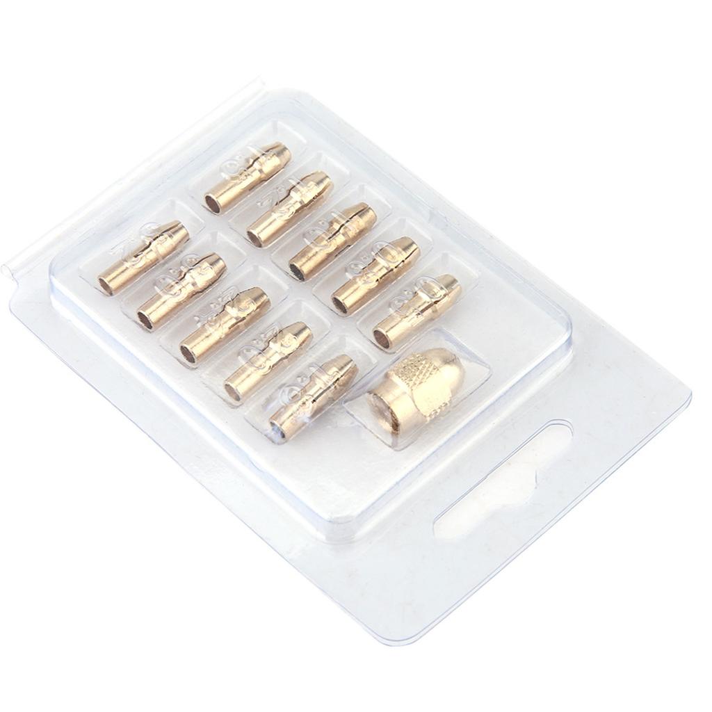 11pcs 4 jaw Copper Drill Chuck Collet Set for Mini Electric Grinder Rotate Tool 0.5 3.2mm