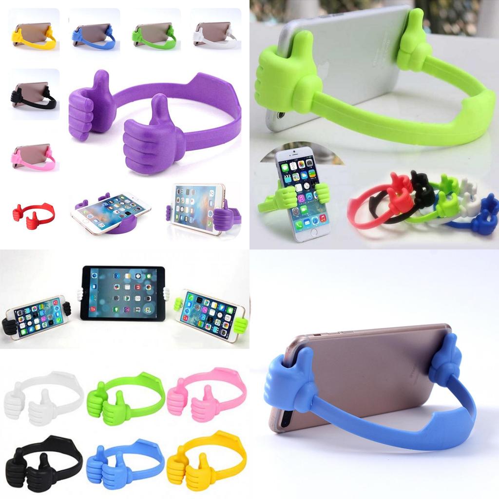 Multicolor Portable Thumb Phone Holder Compact And Adjustable For Desk Use