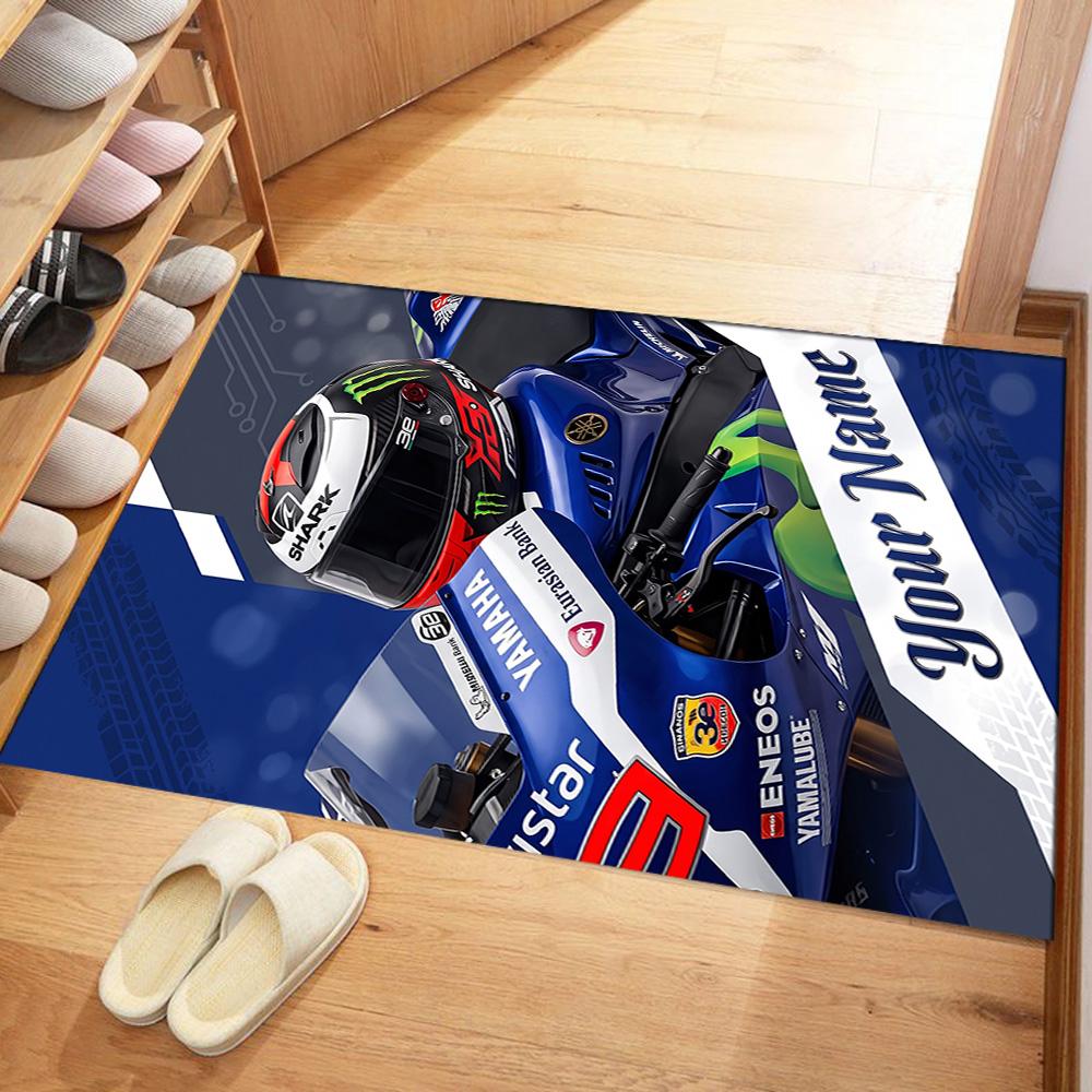 Jorge Lorenzo Customized Name Floor Rug Office Rug Suitable For Study Room Living Rooms Balcony Playrooms Antislip Rug Decorate Offices