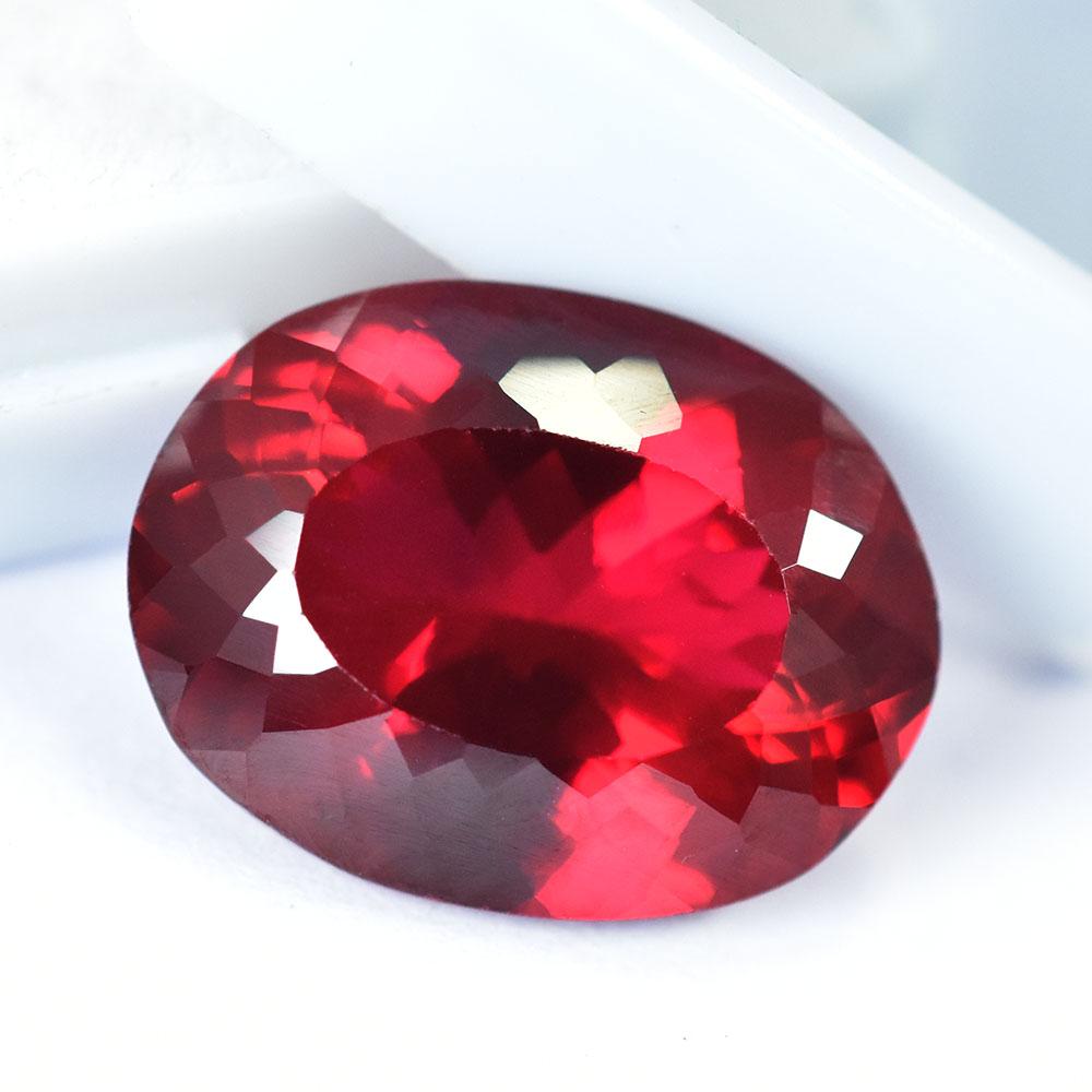Natural Red Ruby Loose Gemstone 19.35 Ct Oval Cut Ideal for Jewelry Making and Gem Collections