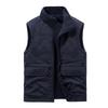 Autumn and Winter Men's Outdoor Double-sided Wear Plus Velvet Vest Multi-pocket Casual Tooling Vest Sleeveless Jacket