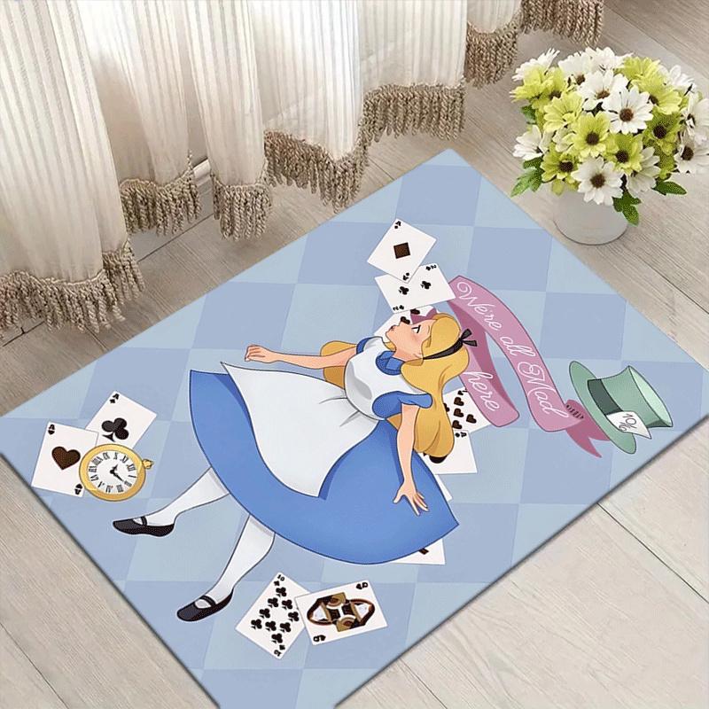 

1pc Alice in Wonderland Maze Pattern Area Rug Soft Flannel Floor Mat for Living Room,Office,Bedroom and Carpet,Sofa Coffee Table Floor Mat 60cm by 90cm