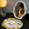Nordic Style Standing Makeup Mirror Cloud Irregular Bedroom Dressing Mirror Office Dormitory Adjustable Desktop Aesthetic Cosmetic Decoration Mirror