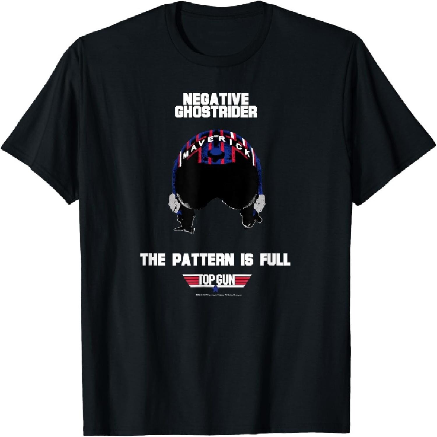 Top Gun Negative Ghostrider Helmet Action Movie T-Shirt S разноцветный