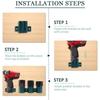 Wall Mounted Battery Holder Installation Base Buckle System Battery Storage Holder Fixed Bracket for Makita/ Milwaukee/ Bosch