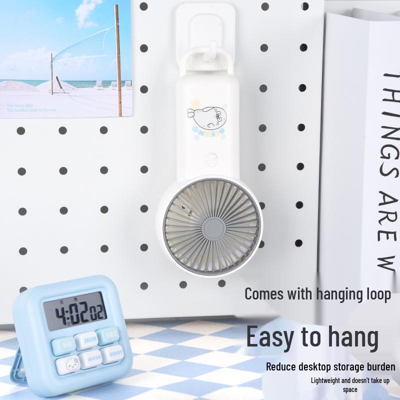 USB Rechargeable Portable Cartoon Mini Fan with Strong Wind