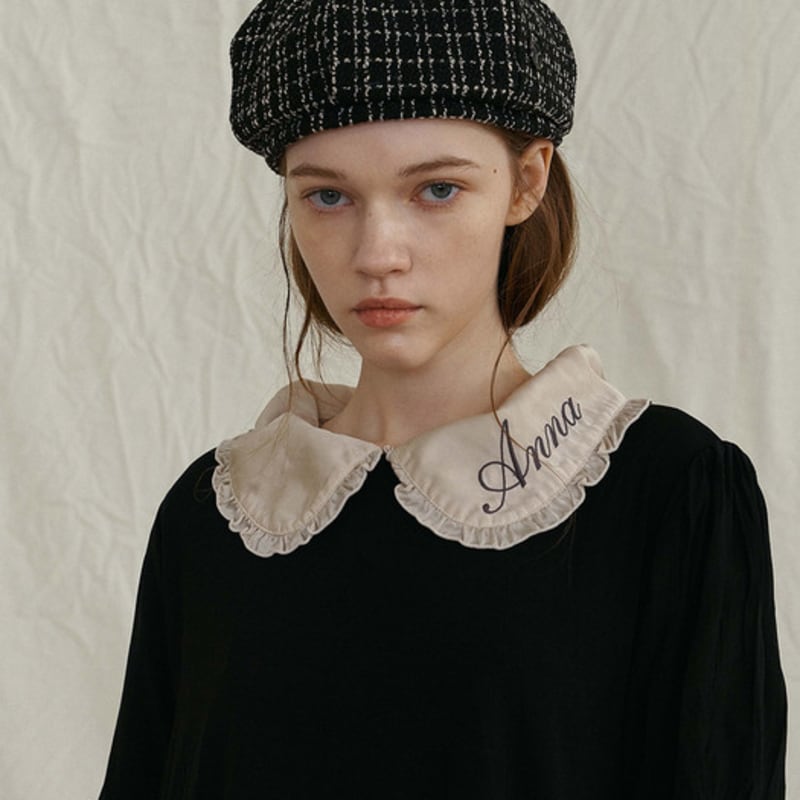 Poesiedame DOME BERET_tweed Black