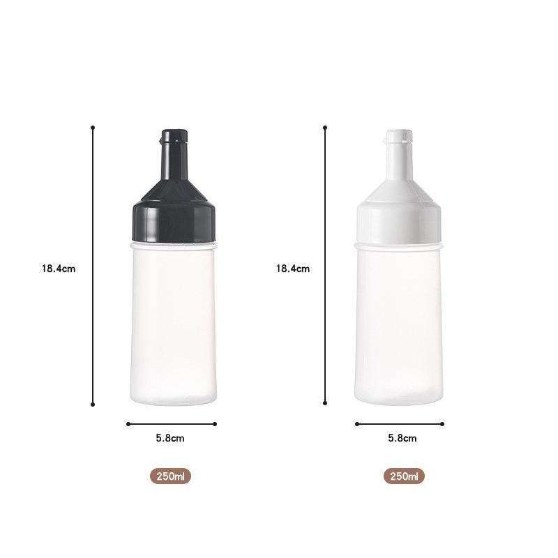 250Ml Kitchen Squeeze Seasoning Bottle With Rack Leak-Proof Condiment Empty Bottles