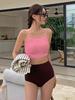 New Women's Color Block Slimming Swimsuit - Conservative Korean Style Beachwear, Available in 2 Colors