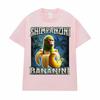 Shimpanzini Bananini T Shirt Italian Brainrot Funny Monkey Meme T-shirts Men Women Fashion Humor Style Short Sleeve T-shirt Tops