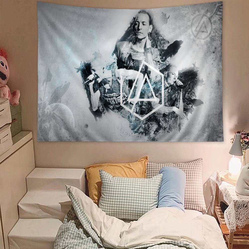 Hot Band LLinkin PPark Colorful Tapestry Wall Hanging Hanging Tarot Hippie Wall Rugs Dorm Wall Art Decor