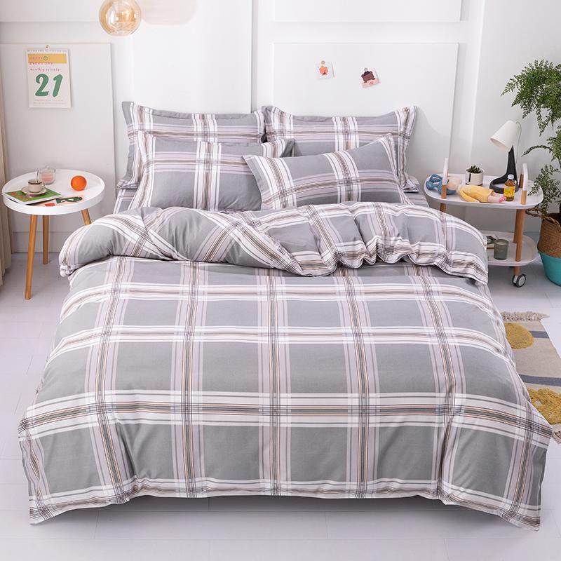 Boho Geometric Soft Duvet Cover Quen Sized Dimensions - 3 Piece Farmhouse Aztec Stripe Patern Print Microfiber Warm Comforter Cover Soft Beding Set