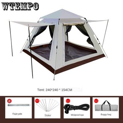 Tenda a scomparsa da 3-4/5-8 persone per campeggio, tenda a cupola per esterni, automatica, facile da installare, tenda per famiglie impermeabile, escursionismo, zaino in spalla
