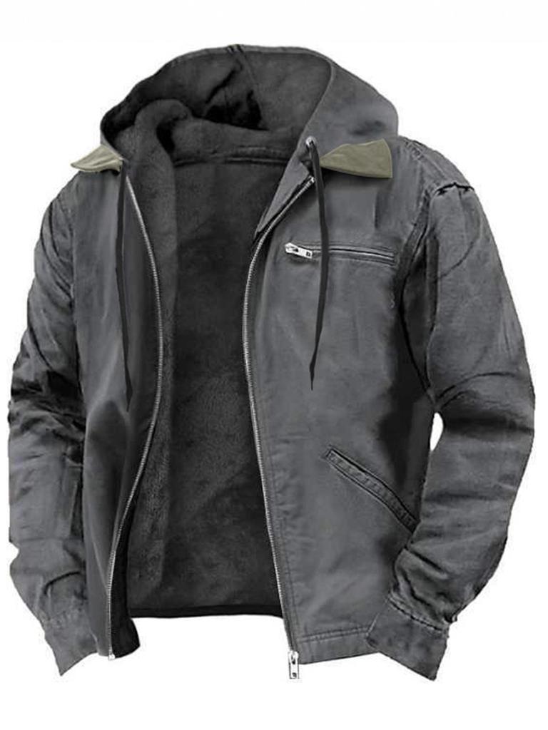 2026 Herren Retro Winter Arbeitsjacke für Outdoor Wandern und Freizeit