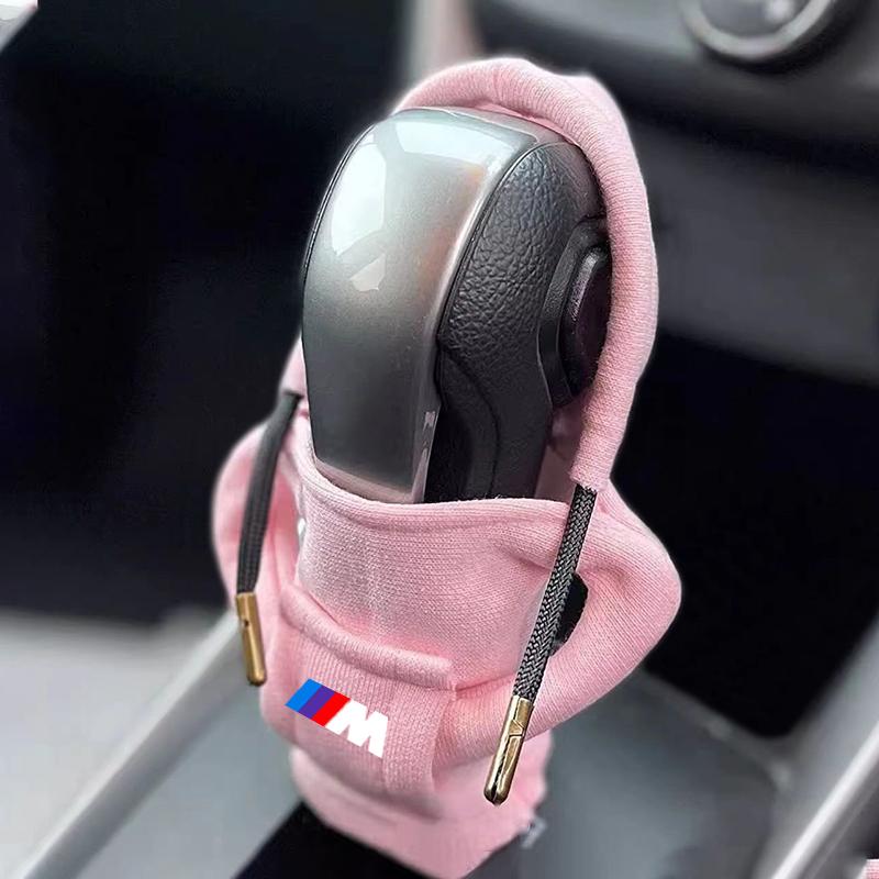 1Pcs Car Gear Lever Hood Small Sweater Decoration Gear Lever Hoodie Car Styling For BMW M E34 E36 E60 E90 E46 E39 E70 F10 F20 F30 X5 X6 X1 M3 M5 M6