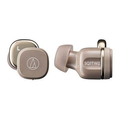 Audio-Technica ATH-SQ1TW2  True Wireless Earbuds  Bluetooth 5.2  Compact and Lightweight  20 Hours of Playback  Low Latency  Ambient Sound Capture 