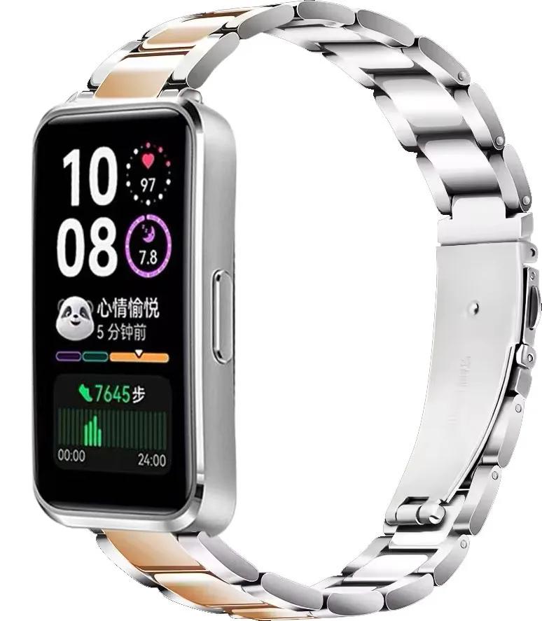 Metal Strap for Huawei Band 10 9 8 Stainless Steel Bracelet Accessories for Huawei Band 10/9/8 Smart Watch Replaceable Wristband