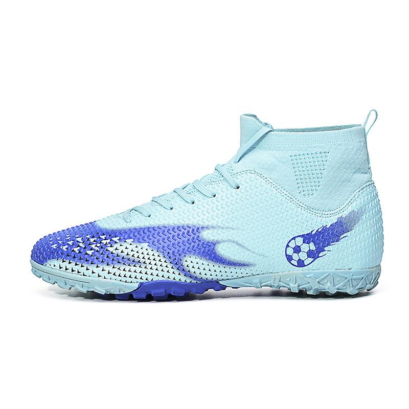 High-Top Football Shoes Tf Broken Nails Artificial Turf Ag Nails Leather Feet Boys And Girls Children And Adolescents Students Training Shoes