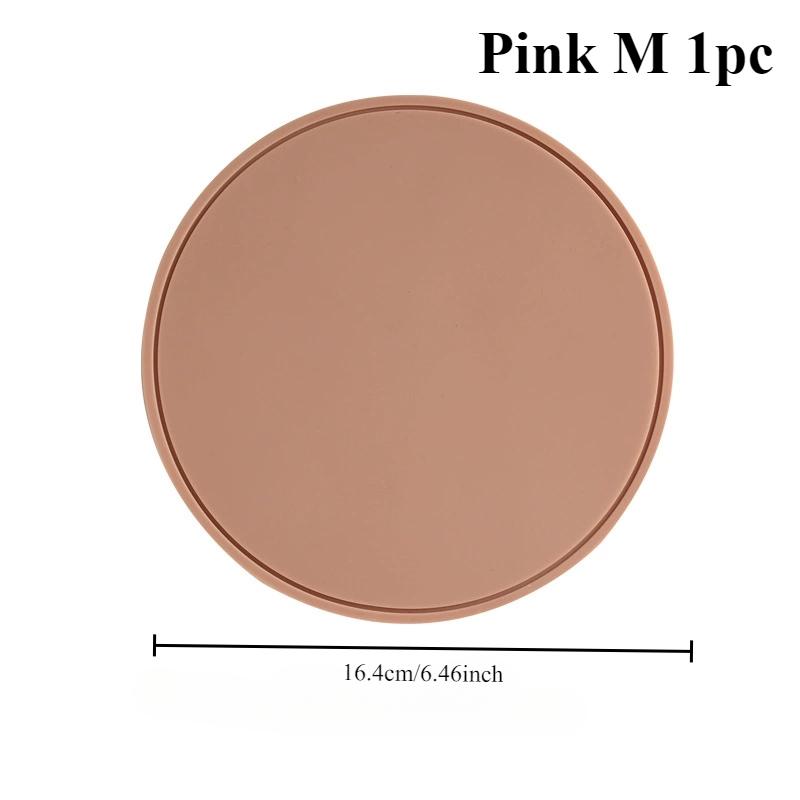 1/3PCS silicone pot mat heat insulation pad silicone high temperature resistant dining table anti-scalding pad round and simple