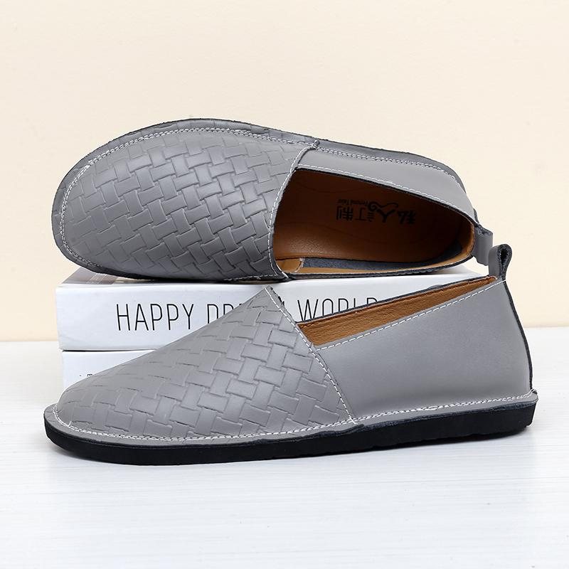 High Quality Genuine Leather Casual Shoes Light Non-slip Men's Driving Shoes Slip On Flats Handmade Elegantes Loafers Moccasins