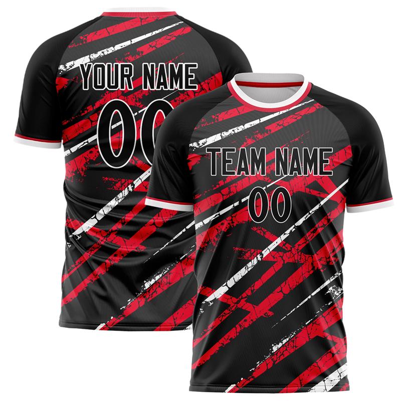 Customized Team Name Number Name Football T-shirt Personalized DIY O Neck Black Sports T Shirts Loose Quick Dry Team Uniform
