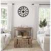 Stylish Watch Wall Clock with Numbers/Large Size Clock & Wall Ornament/Metal Outdoor Wall Clock for Bedroom, Office -Black