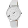 Uhr - MONOPOL - Monopol Damen Weiß Synthetik - 40 mm - Armband Kunstleder Weiß - Quarzwerk