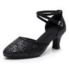Women Professional Soft Rubber Sole Outdoor Closed Toe Modern Ballroom Dance Shoes Tango