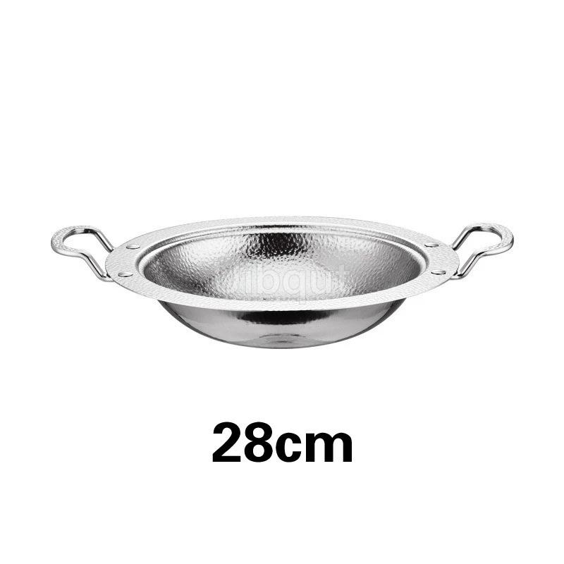 Golden Alcohol Single Person Small Hot Pot Lobster Basin Commercial Alcohol Stove Pot Hotpot Thickened Stainless Steel Dry Pots